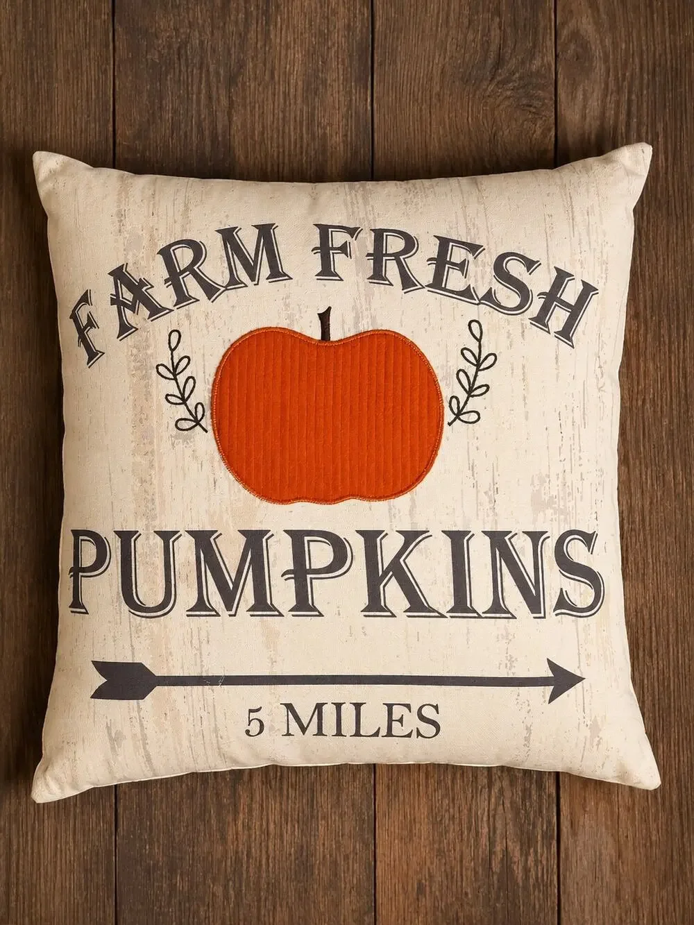 Farm Fresh Pumpkins Decorative Throw Pillow Fall Harvest Accent Cushion